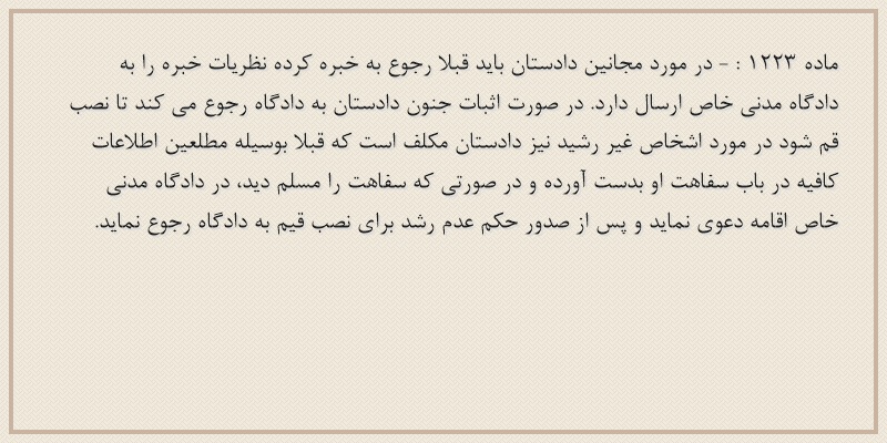 ماده۱۲۲۳